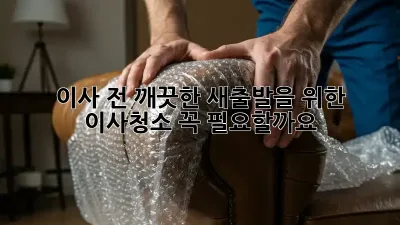 이사 전, 깨끗한 새출발을 위한 이사청소, 꼭 필요할까요?